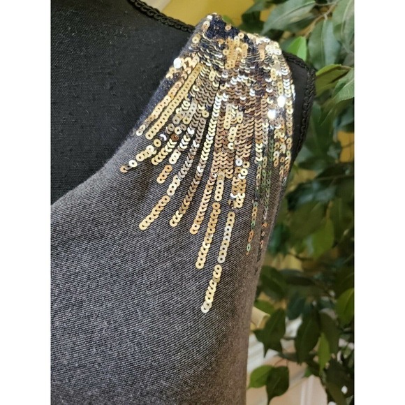 SUGAR & SPICE Dark Gray Bodycon Stretch Dress SZ L - Picture 3 of 15